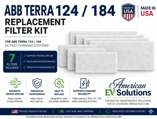 ABB Terra 124 and Terra 184 compatible complete replacement filter kit with 7 air filters